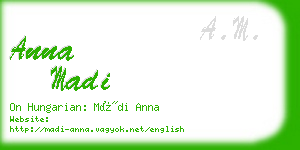 anna madi business card